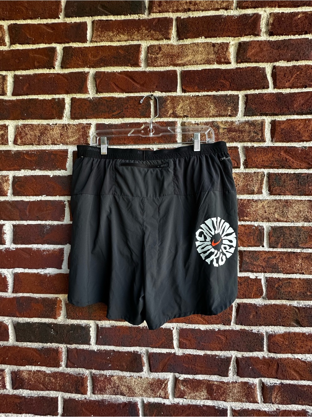 Nike Black Athletic Dri-FIT Shorts with Light Blue Swoosh - Picture 2 of 3